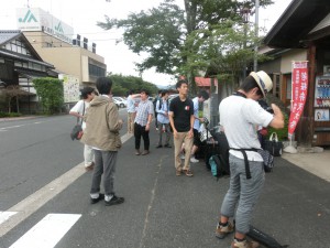 若桜駅にて解散