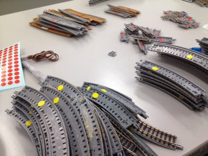 シールを張り付けた備品