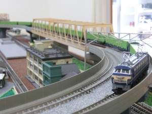 EF66とコキ10000系貨車の模型