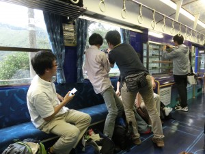 鉄道ホビートレイン車内